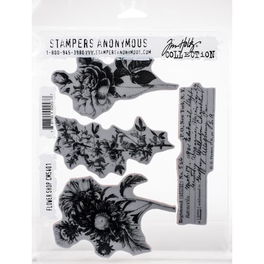 Stampers Anonymous Tim Holtz&#xAE; Flower Shop Cling Stamps